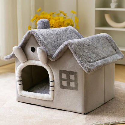 Removable Cushion Enclosed Pet Winter House