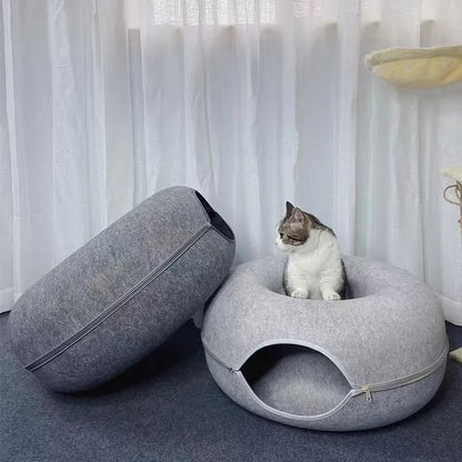 Dual Use Rabbit Tunnels Indoor Cat Bed Kitten Training Toy