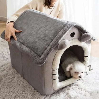 Removable Cushion Enclosed Pet Winter House