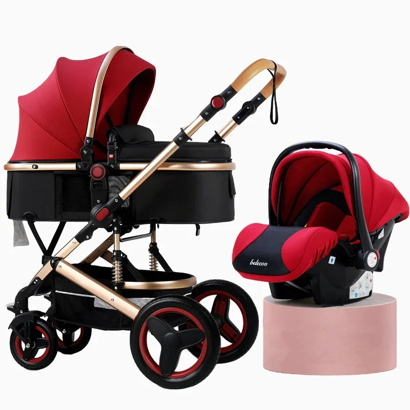 3 in 1 High Landscape Baby Stroller