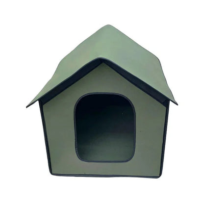 Enclosed Outdoor Warm Bed Dog Kennel House