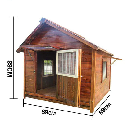 Outdoor Waterproof Solid Wood Kennels Pet Villa House